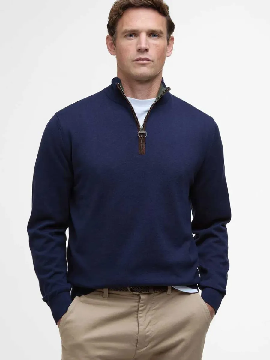 Barbour Bayfield Half Zip Jumper - Mens - Classic Navy