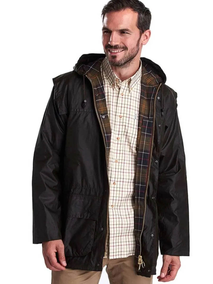 Barbour Classic Durham Wax Jacket - Mens - Olive