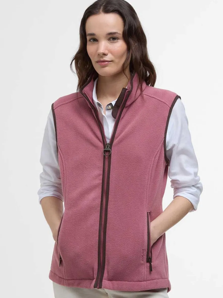 Women Barbour Country Colton Fleece Gilet - Women's - Deep Pruce