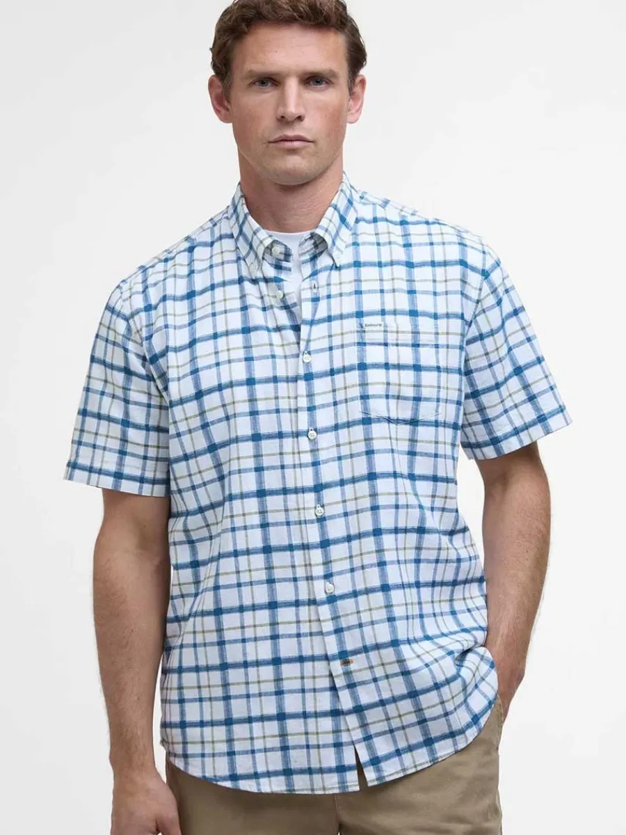 Barbour Glover Regular Short-Sleeved Shirt - Mens - Classic Navy