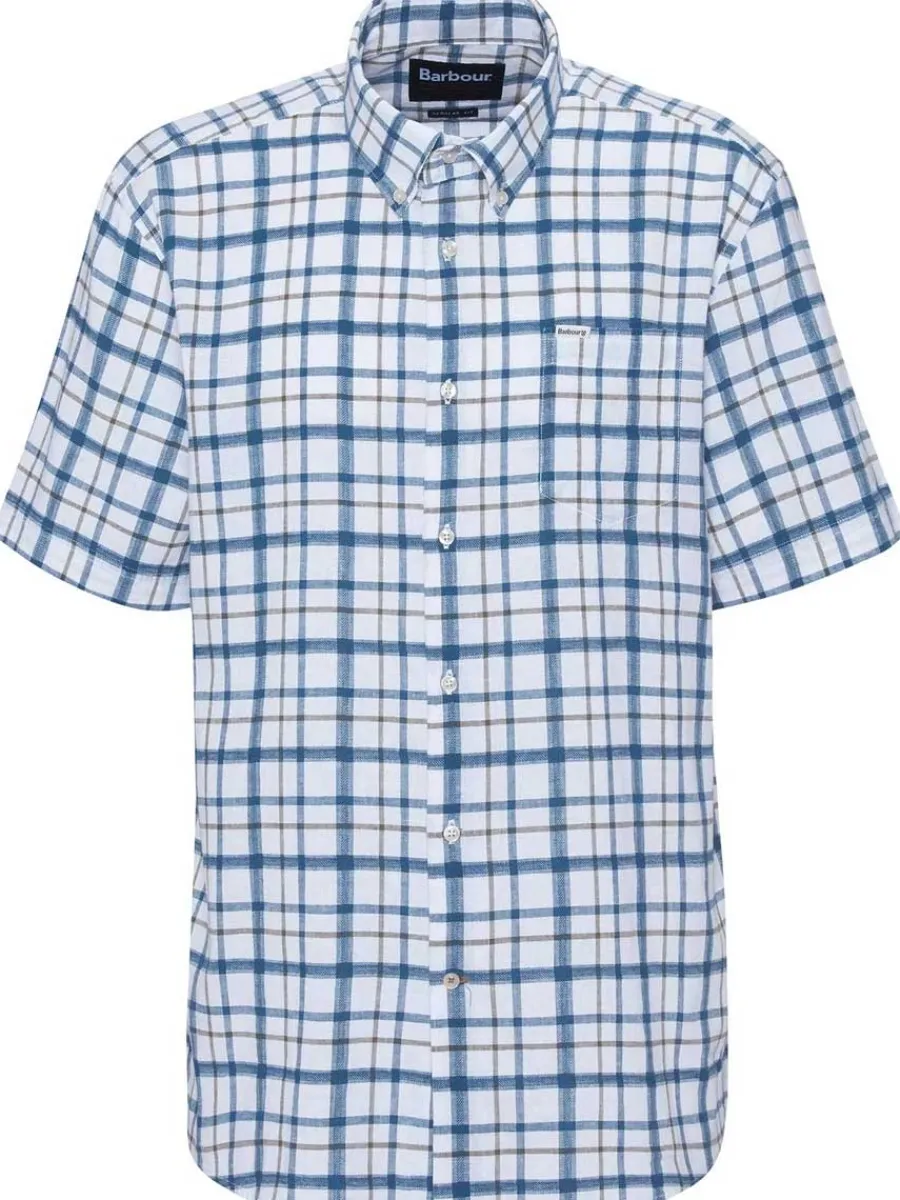 Barbour Glover Regular Short-Sleeved Shirt - Mens - Classic Navy