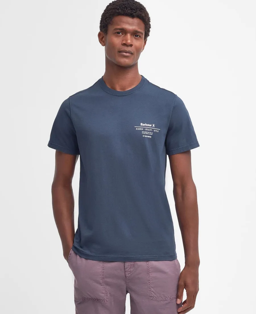 Barbour Hickling Logo T-Shirt - Men's - Navy