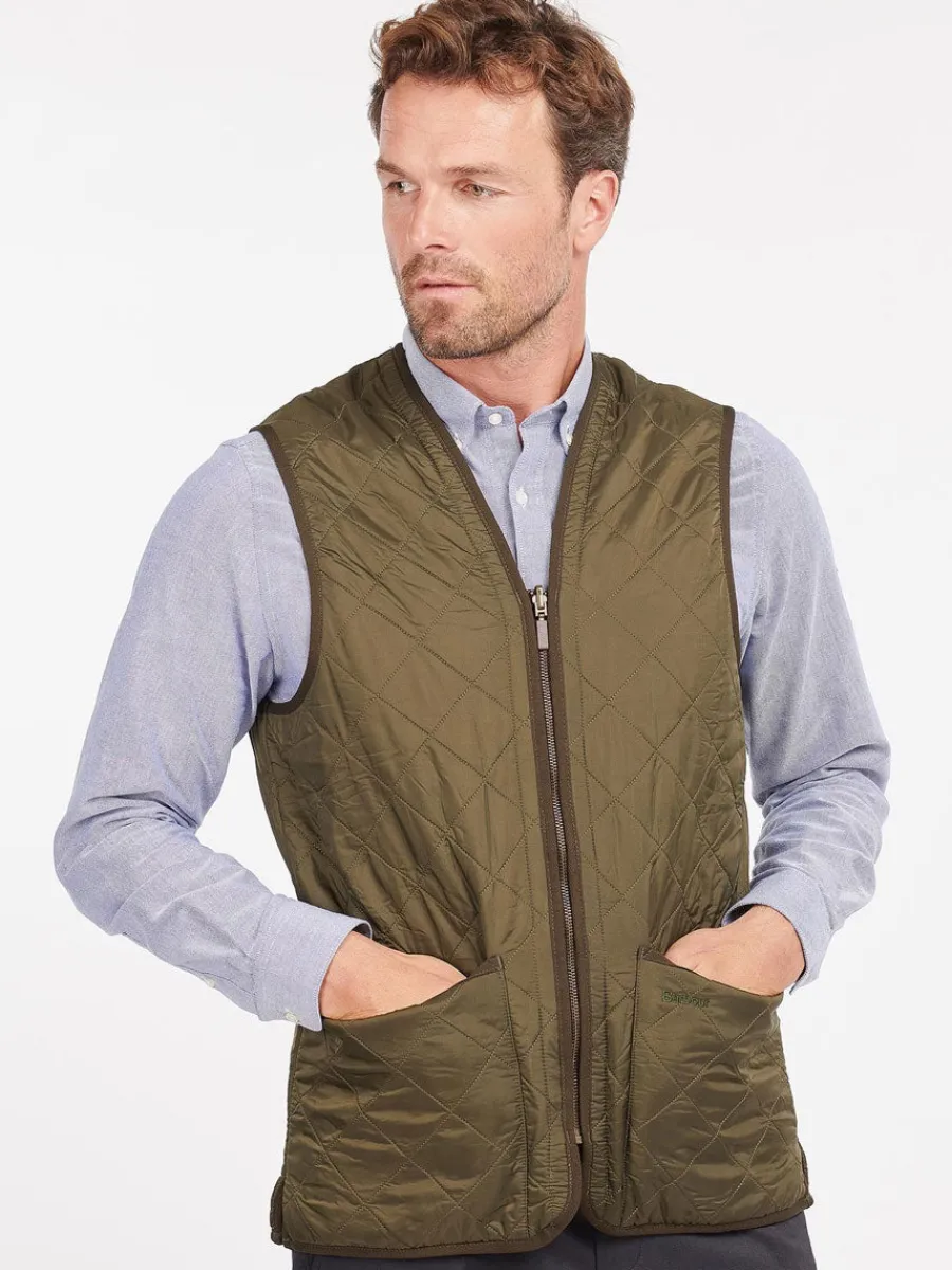 Barbour Men's Polarquilt Waistcoat/Zip-In Liner - Olive