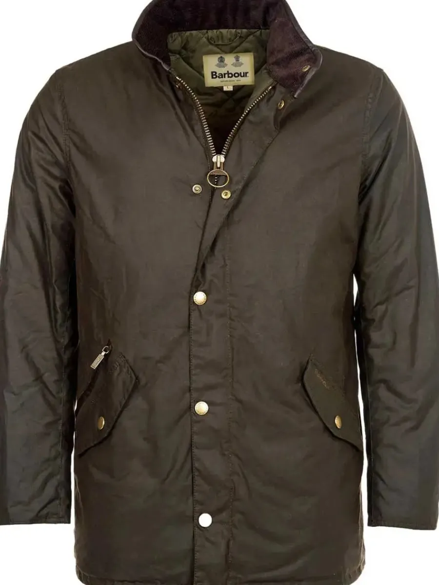 Barbour Prestbury Wax Jacket - Mens - Olive