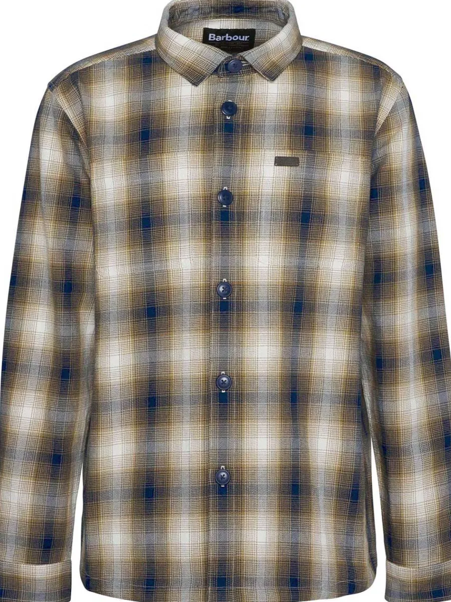 Barbour Sandside Check Overshirt - Mens - Classic Navy