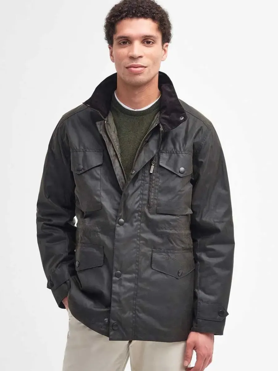 Barbour Sapper Wax Jacket - Mens - Olive
