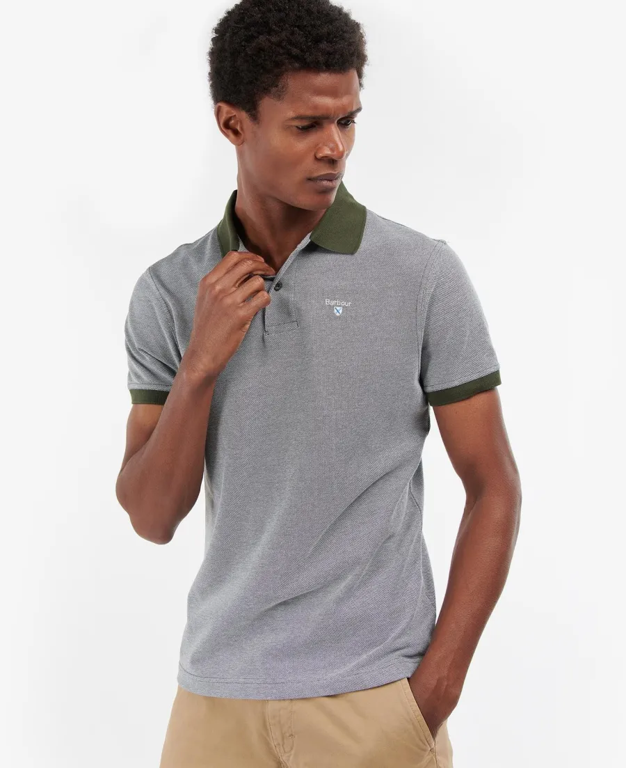 Barbour Sports Polo Mix Shirt - Men's - Dark Olive