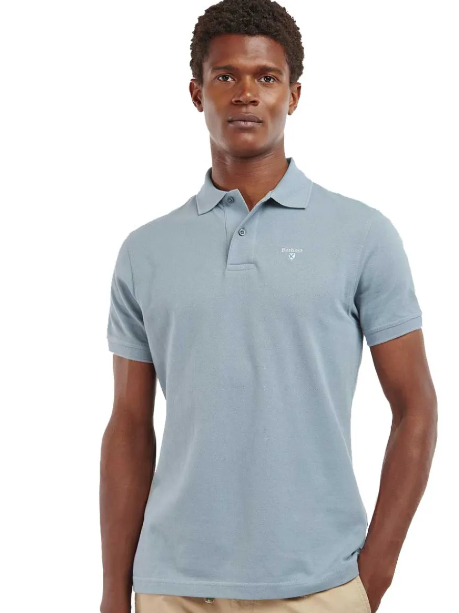 Barbour Sports Polo Shirt - Men's - Washed Blue