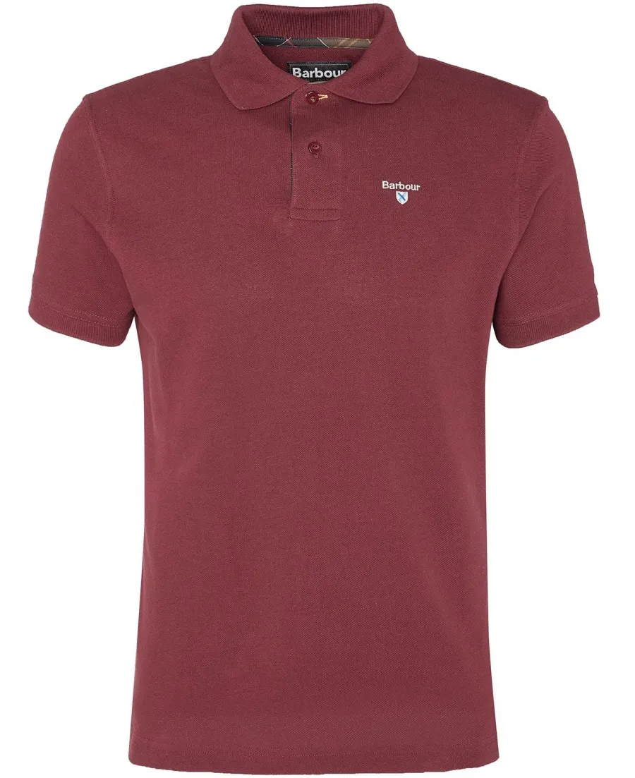 barbour_tartan_pique_polo_1-3.webp Barbour Tartan Pique Polo Shirt - Mens - Ruby