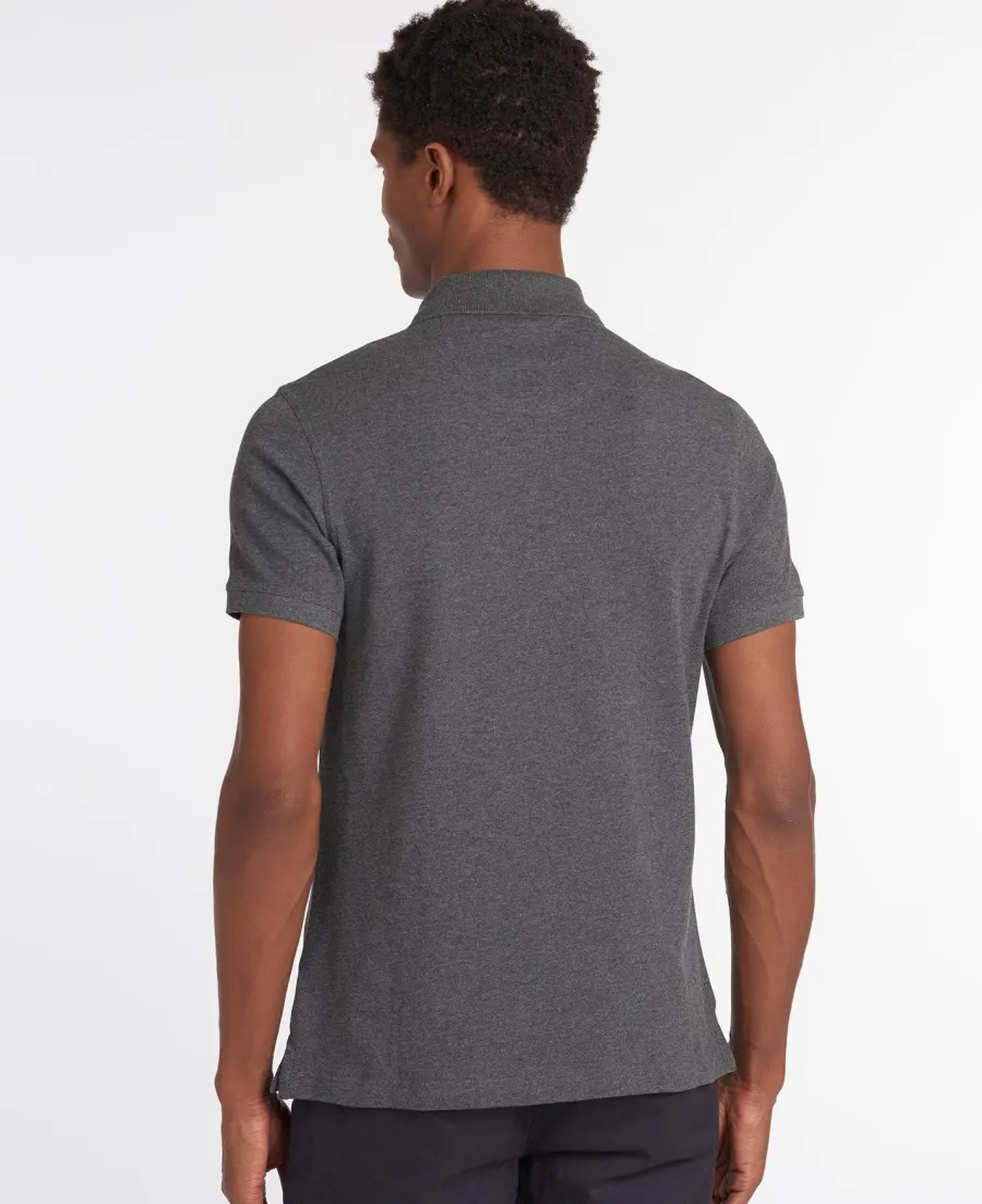 barbour_tartan_pique_polo_2-1.webp Barbour Tartan Pique Polo Shirt - Men's - Slate Marl