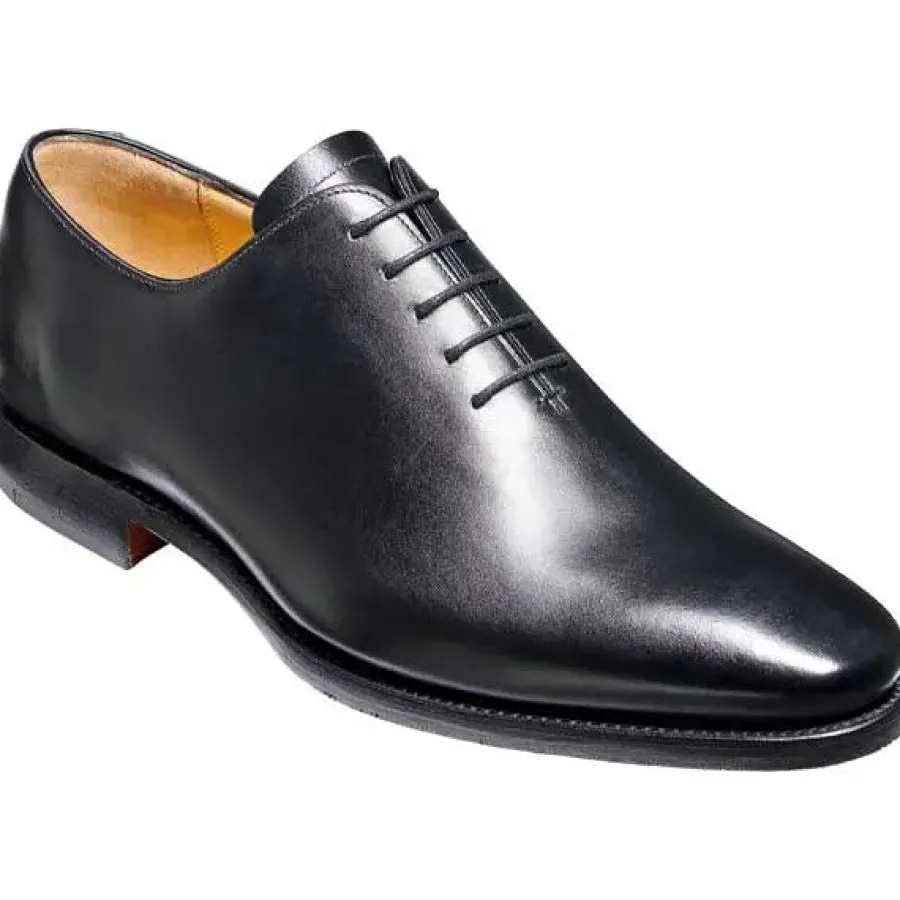 Barker Shoes BARKER Armstrong Shoes - Mens Whole Cut Oxford - Black Calf