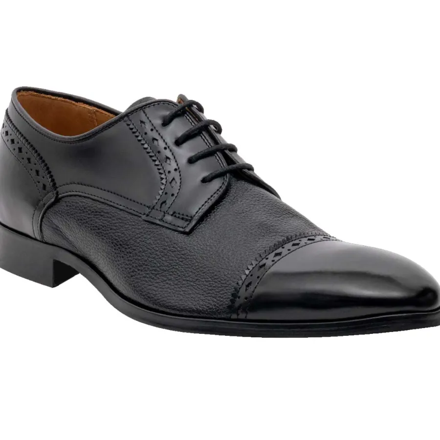 Barker Shoes BARKER Ashbourne Shoes - Mens - Black Hi-Shine/Grain