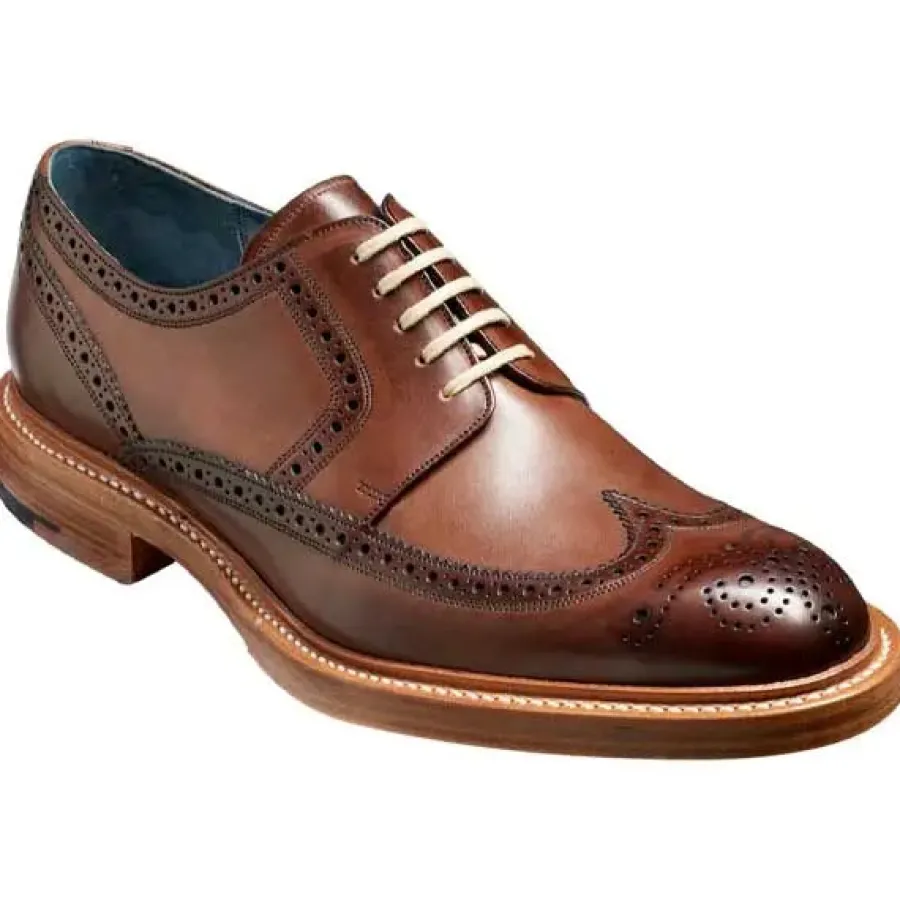 Barker Shoes BARKER Bailey Shoes - Mens Derby Brogues - Ebony Hand Painted