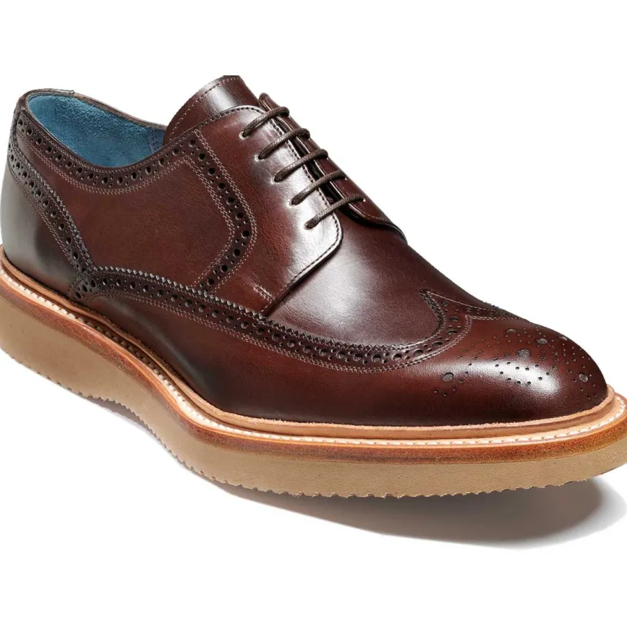 Barker Shoes BARKER Bill Shoes - Mens Derby Brogues - Chocolate Hand Painted