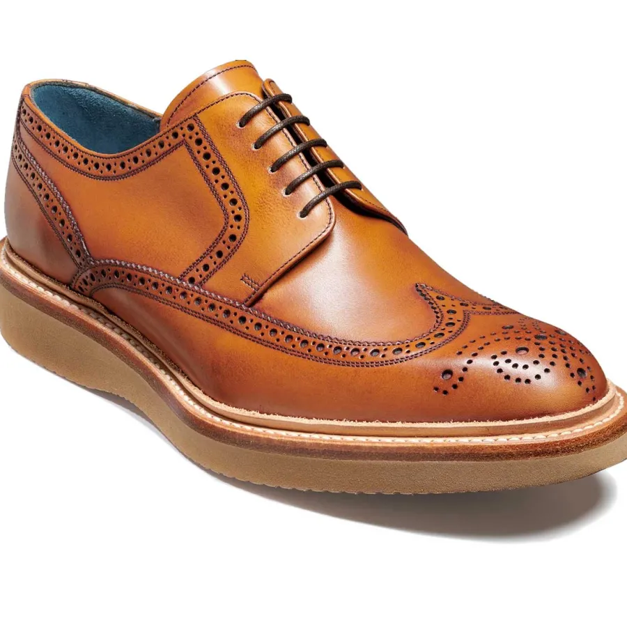Barker Shoes BARKER Bill Shoes - Mens Derby Brogues - Rosewood Hand Painted