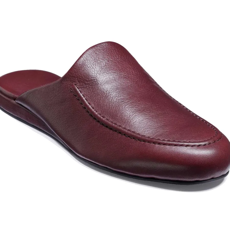 Women Barker Shoes BARKER Birch Slippers - Mens - Burgundy Leather