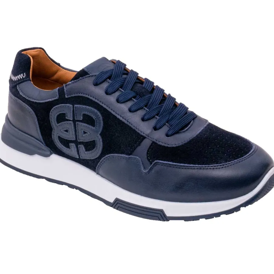 Barker Shoes BARKER Boston Trainers - Mens - Navy Combi