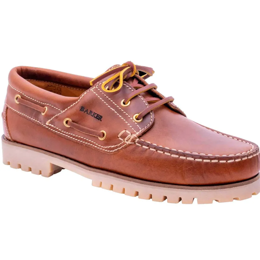 Barker Shoes BARKER Brixham Boat Shoes - Mens - Tan Pull Up