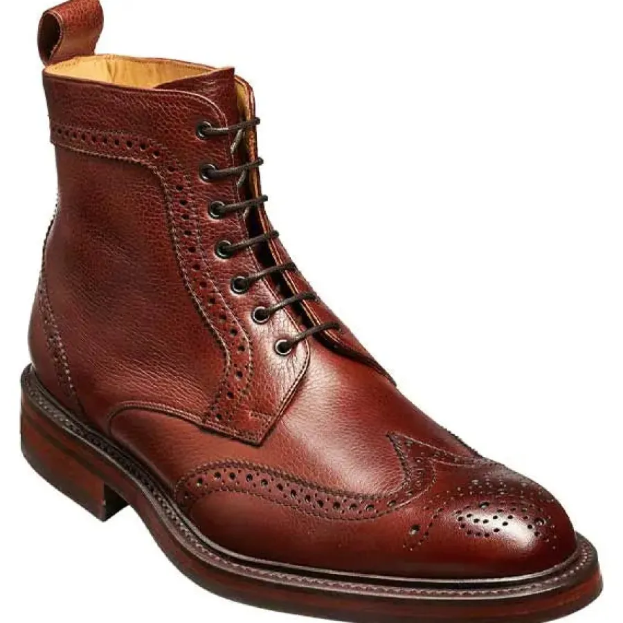 Barker Shoes BARKER Calder Boots - Mens - Cherry Grain
