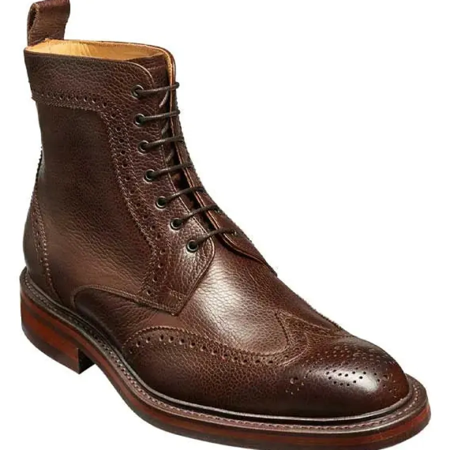 Barker Shoes BARKER Calder Boots - Mens - Dark Brown Grain