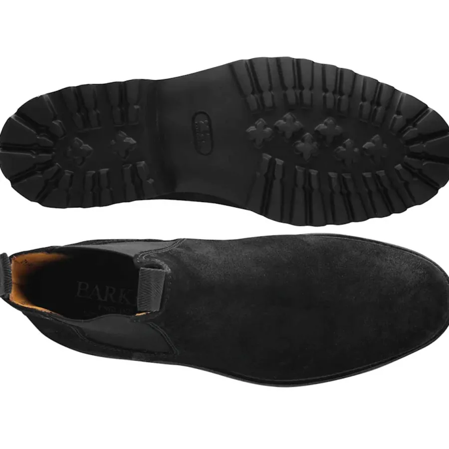 Barker Shoes BARKER Camborne Xtra Lite Chelsea Boots - Mens - Black Suede
