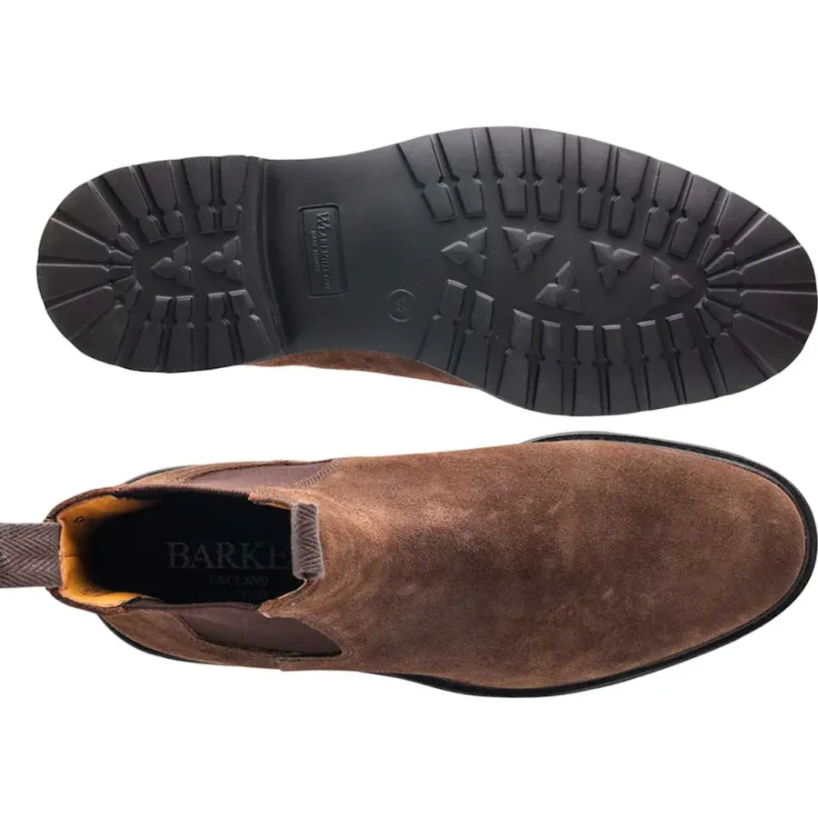 barker_camborne_xtra_lite_1-4.webp Barker Shoes BARKER Camborne Xtra Lite Chelsea Boots - Mens - Brown Waxy Suede