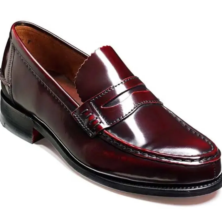 Barker Shoes BARKER Caruso Shoes - Mens Loafers - Burgundy Hi-Shine