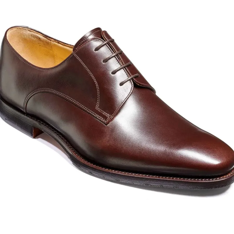 Barker Shoes BARKER Ellon Shoes - Mens Derby Shoes - Dark Walnut Calf