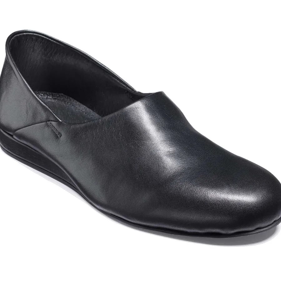 Women Barker Shoes BARKER Elm Slippers - Mens - Black Leather