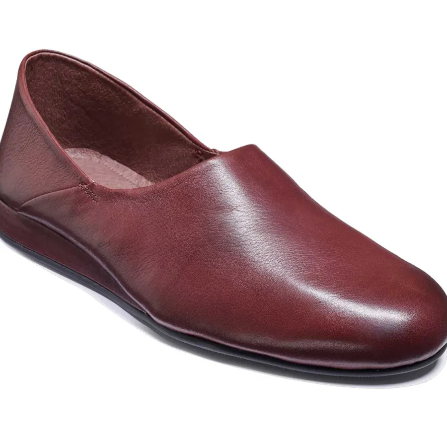 Women Barker Shoes BARKER Elm Slippers - Mens - Burgundy Leather