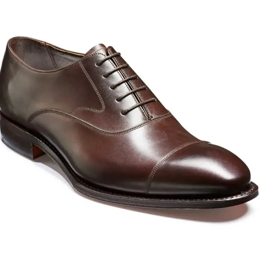 Barker Shoes BARKER Falsgrave Shoes - Mens Oxford - Dark Brown Shadow Calf