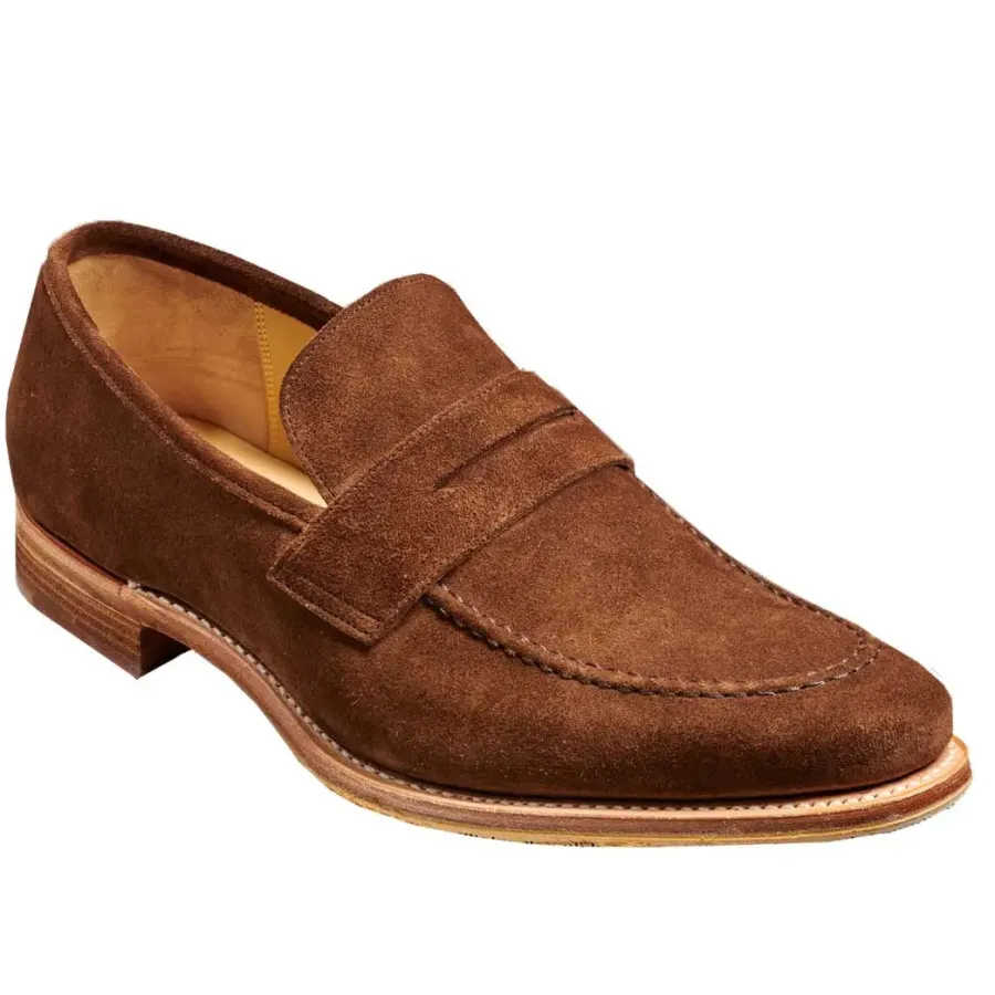 Barker Shoes BARKER Gates Shoes - Mens Moccasin Loafer - Castagnia Suede