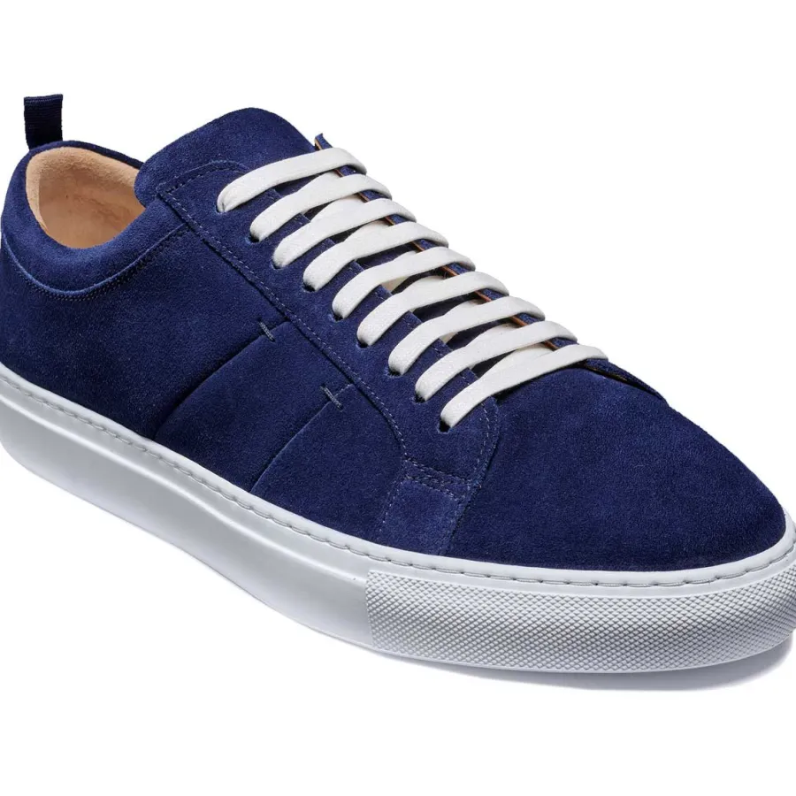 Barker Shoes BARKER Greg Sneakers - Mens - Navy Suede