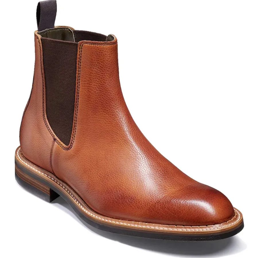 Barker Shoes BARKER Harrowick Chelsea Boots - Mens - Rosewood Grain