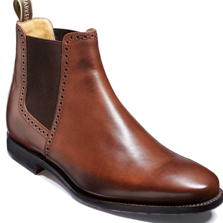 Barker Shoes BARKER Hawkin Chelsea Boots - Mens - Dark Walnut Calf