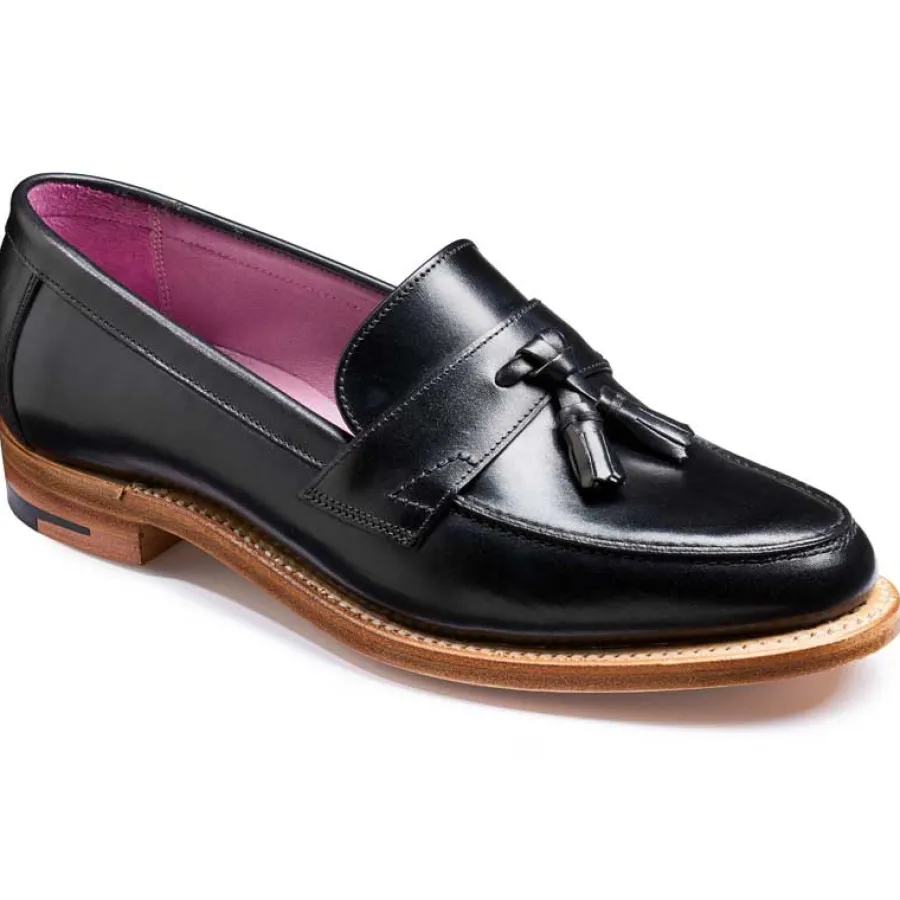 Women Barker Shoes BARKER Imogen Shoes - Ladies Loafers - Black Calf