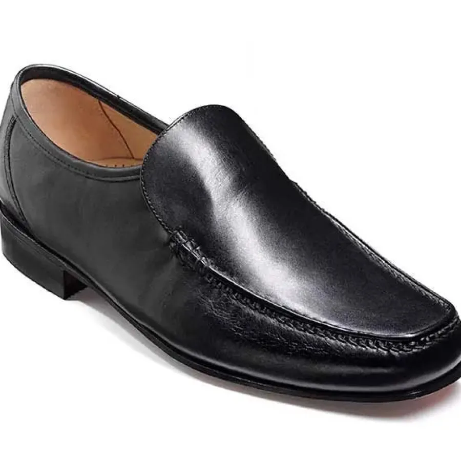 Barker Shoes Barker Javron Shoes - Mens Moccasins - Black Calf