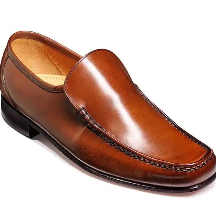 Barker Shoes BARKER Javron Shoes - Mens Moccasins - Brown Burnished Calf