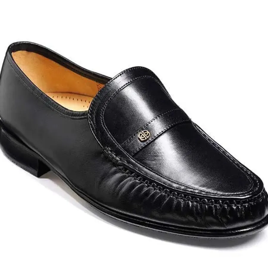 Barker Shoes BARKER Jefferson Shoes - Mens Moccasins - Black Kid