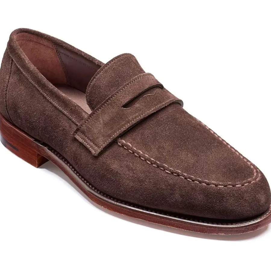 Barker Shoes BARKER Jevington Shoes - Mens Loafers - Bitter Choc Suede
