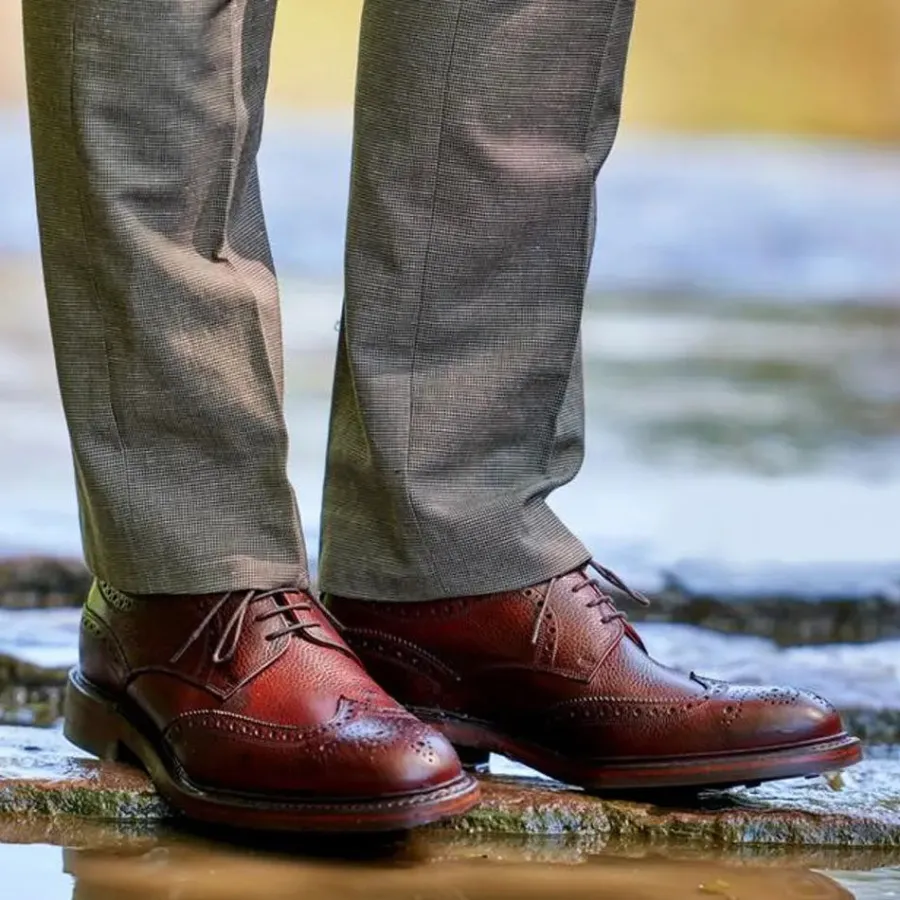 Barker Shoes BARKER Kelmarsh Shoes - Derby Brogues - Cherry Grain