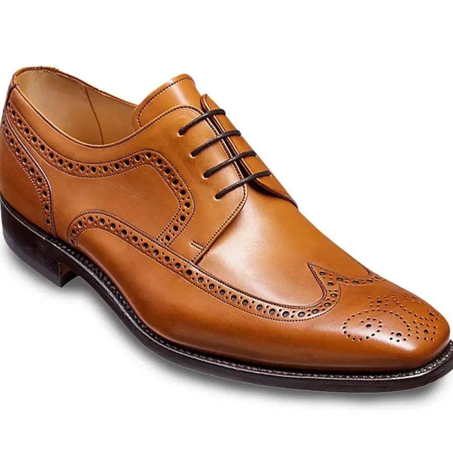Barker Shoes BARKER Larry Shoes – Mens Derby Brogue - Cedar Calf