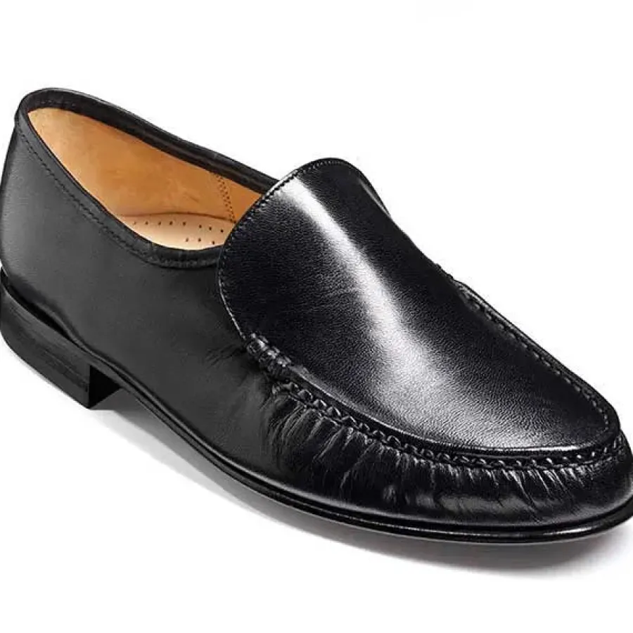 Barker Shoes BARKER Laurence Shoes - Mens Moccasins - Black Kid