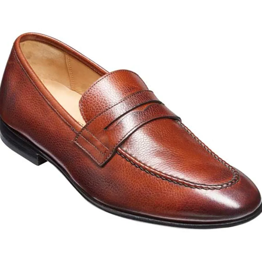 Barker Shoes BARKER Ledley Shoes - Mens Moccasins - Cherry Grain