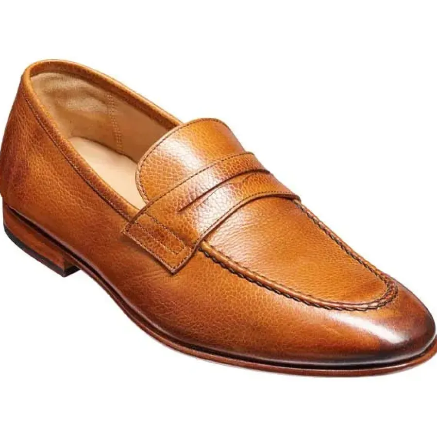 Barker Shoes BARKER Ledley Shoes - Mens Moccasin - Cedar Grain