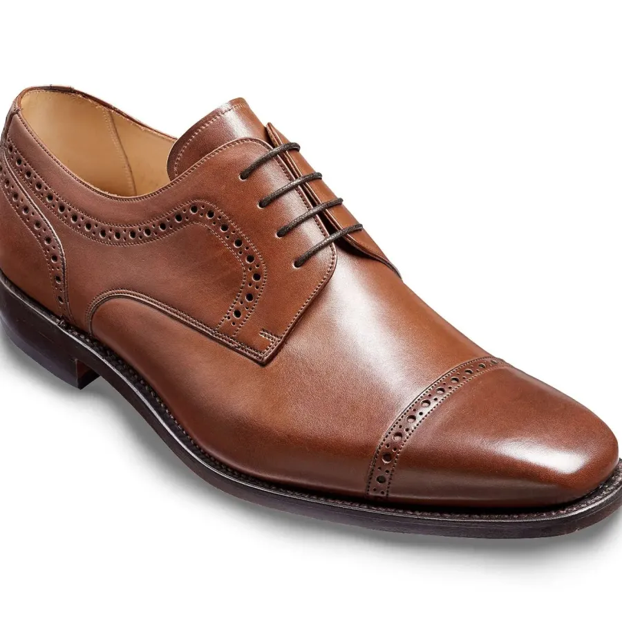 Barker Shoes BARKER Leo Shoes - Mens Derby Style - Hazelnut Calf