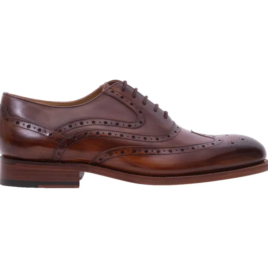 Barker Shoes BARKER Liffey Shoes - Mens Brogue - Hand Brushed Brown