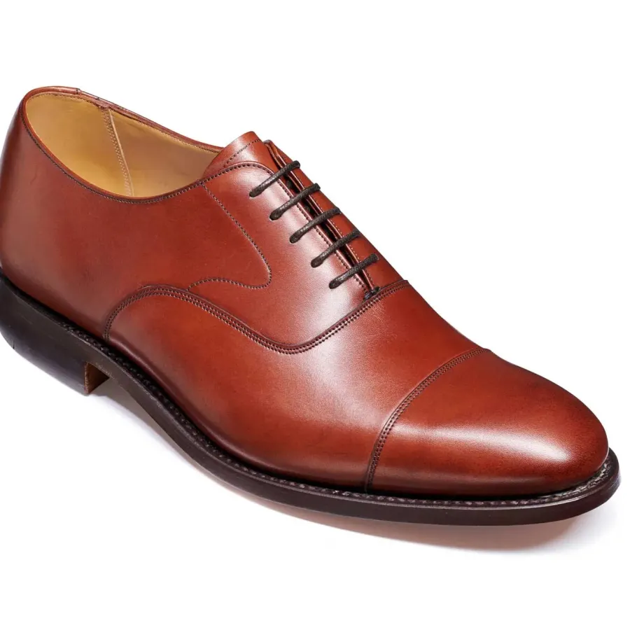 Barker Shoes BARKER Malvern Shoes - Mens Toe Cap Oxford - Rosewood Calf
