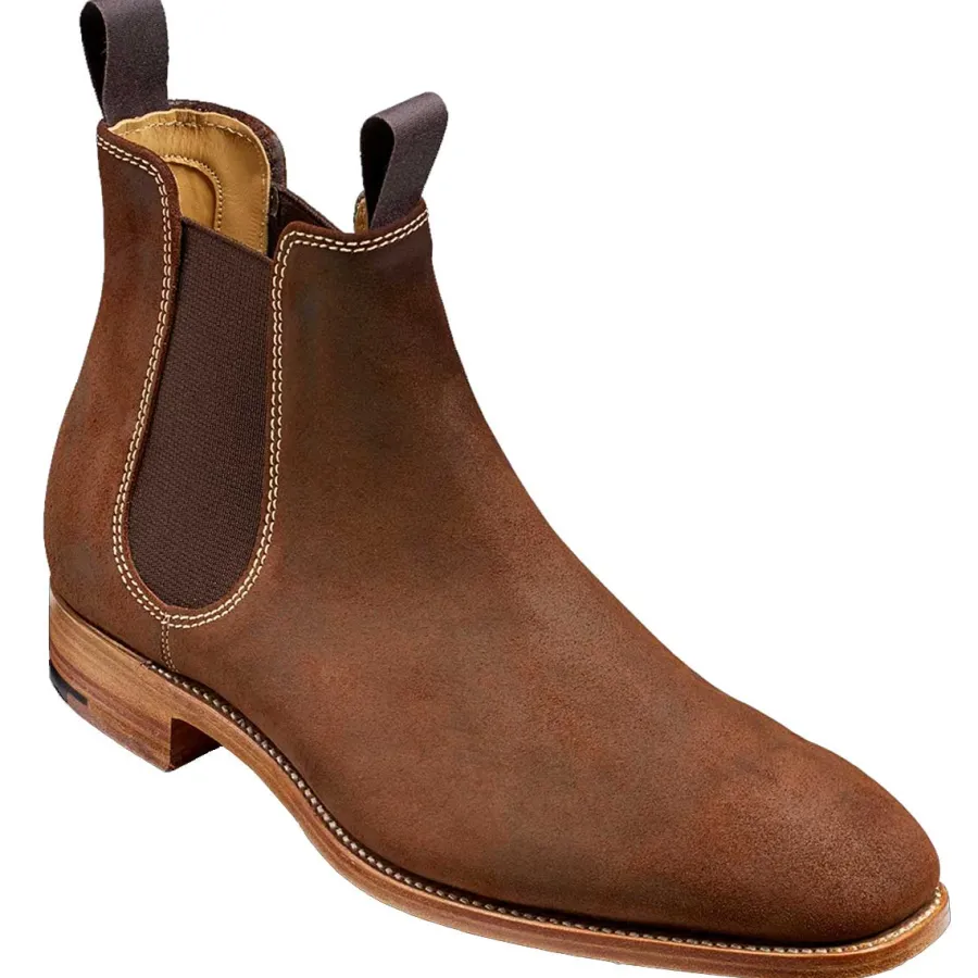 Barker Shoes BARKER Mansfield Chelsea Boots - Mens - Brown Waxy Suede