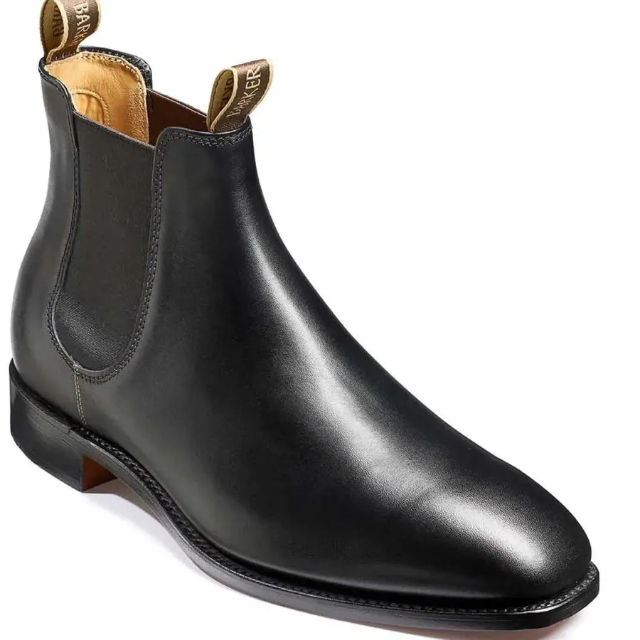 Barker Shoes BARKER Mansfield Chelsea Boots - Mens - Black Calf